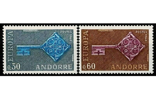 Tema Europa - Andorra Francesa 1968 - Serie Mint - Yv 188-89