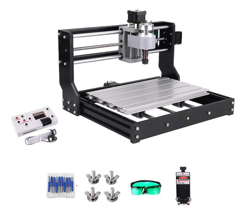 Mini Fresadora Roteadora Madeira Cnc 3018 Pro + Laser 10w