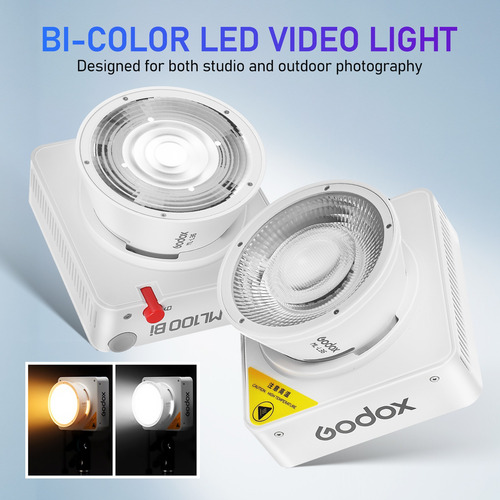 Luz De Vídeo Led Cob Ml100bi 100w,6500k Max Con Mini Trípode