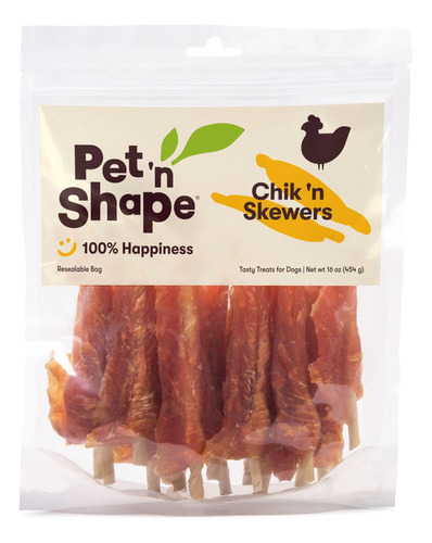 Pet 'n Shape Chik Golosinas De Brochetas Naturales Para Per.