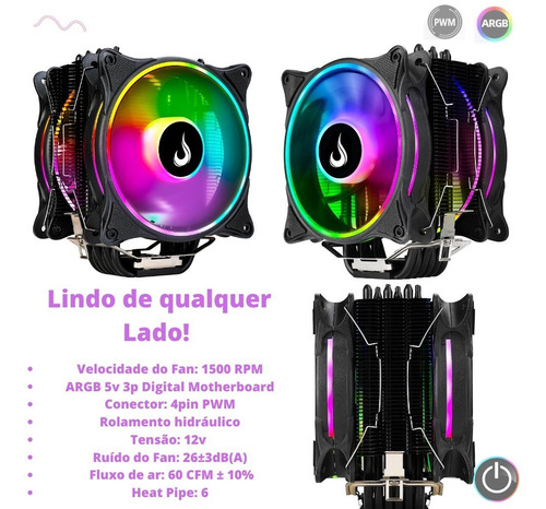 Air Cooler Gamer Winter Black Argb