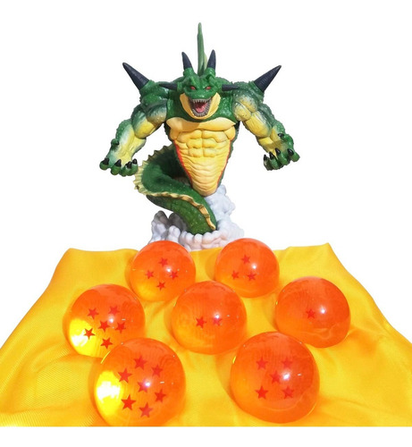 Set Esferas Del Dragón De 4.4cm + Figura De Porunga De Dbz