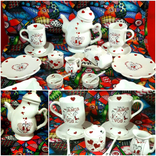 Te Para Uno Con Plato Corazón Grande Diferentes Diseños
