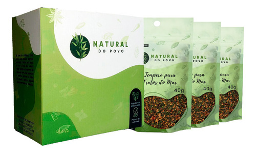 Caixa Kit 3 Tempero Para Frutos Do Mar 100% Natural 40g