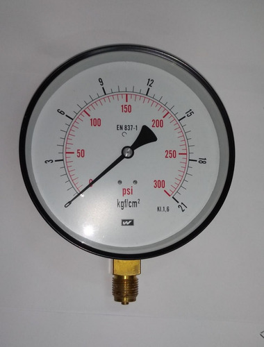 Manômetro P/ Caldeira 6 21 Kgf/cm²x 300 Psi R 1/2 Bsp Rbc