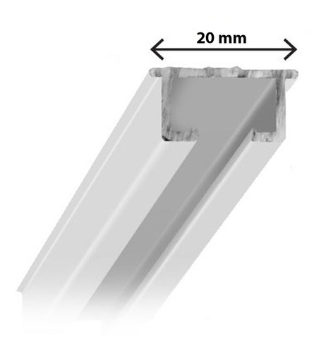 Imagem 5 de 10 de Kit Trilho Suíço Simples Max Guia Cortina Teto Cortineiro 2m