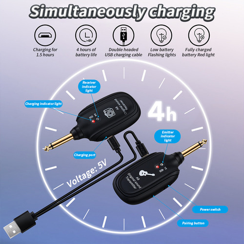 Transmisor Y Receptor Inalámbrico Guitar Uhf Audio