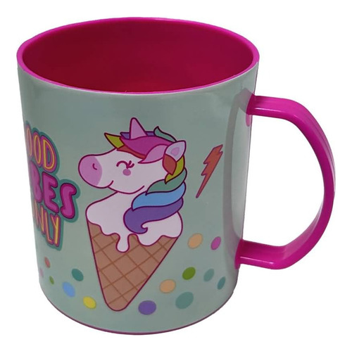 Taza Infantil De Plastico Cresko 340 Ml Color Lila Estampa Cresko