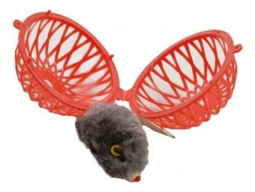 Bolinha Com Ratinho Brinquedo Para Cães E Gatos Pet Frisbee Cor