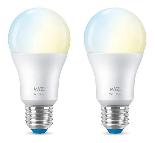 Lámpara Led Bulb Wiz Wifi Blanco 9w E27 Dimerizable Pack 2u