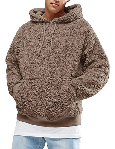 Jersey De Forro Polar De Peluche Sherpa Con Capucha Y Peluch