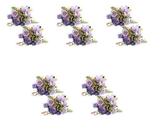 , 10 Pieces Silk Hydrangea Flower Bouquet, Arrangements