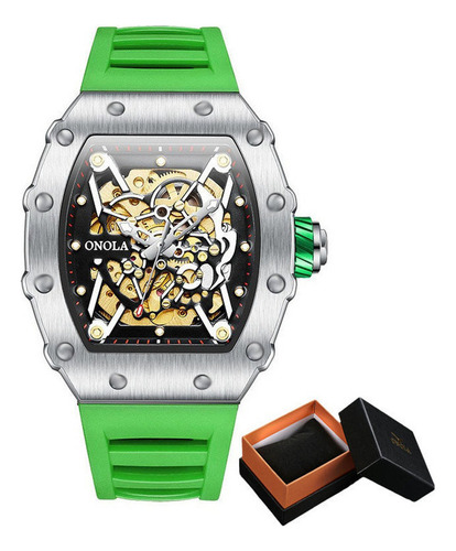 Reloj Luminoso Mecánico De Silicona Onola, Moderno