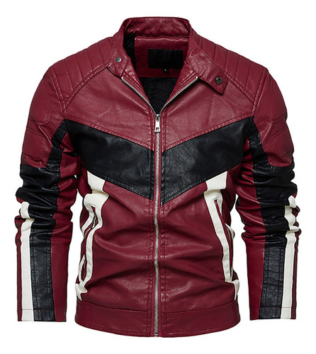 Ropa De Moto Casual Gruesa De Cuero Pu For Hombre .