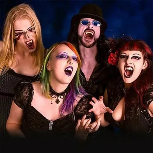 8 Peças De Dentes De Vampiro, Presas Retráteis,