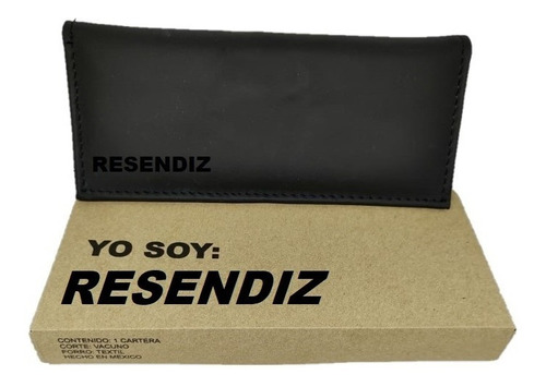 Cartera 100% Piel Dama Apellido Resendiz En Caja