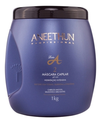 Kit Shampoo Aneethun Linha A Profissional 1l + Máscara 1kg