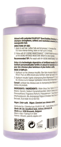 ChampĂș Olaplex No 4p Blonde Enhacer Tonificante 250 Ml