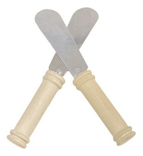 Cuchillo Para Untar Loekemeyer Mango Madera Acero Inox X 2