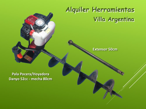 Alquiler Pala Pocera Hoyadora O Hormigonera Villa Argentina