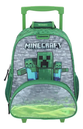 Chenson - Mochila Carrito Minecraft C/slam Kinder Chica Color Verde