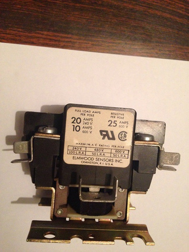 Contactor Bifasico De 20 Amp. En 240v Bobina En 24v 