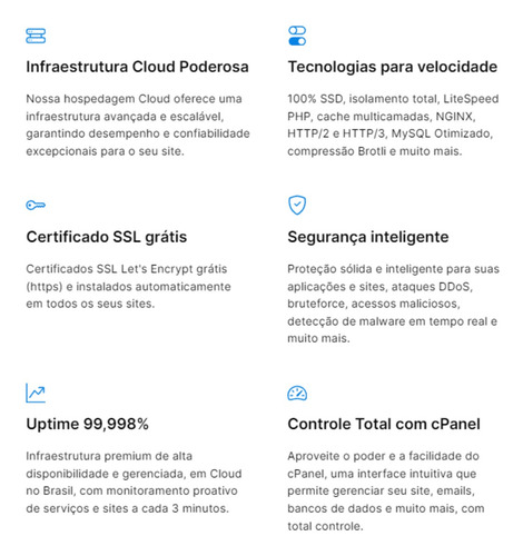Hospedagem De Site, Cpanel, Litespeed, Ssd Nvme * Plano Beta