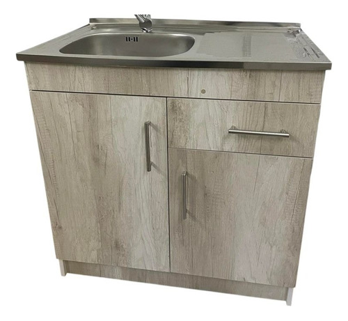 Lavaplatos Con Mueble 80x50 Mdf Sec. Derecho Crema