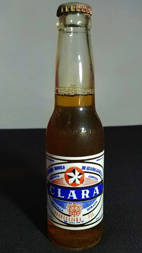 Botella De Estrella Dorada Clara Vintage Retro De Colección