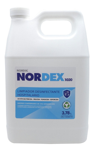 Desinfectante Limpiador Hospitalario Nordex 1020 3.78 Lt