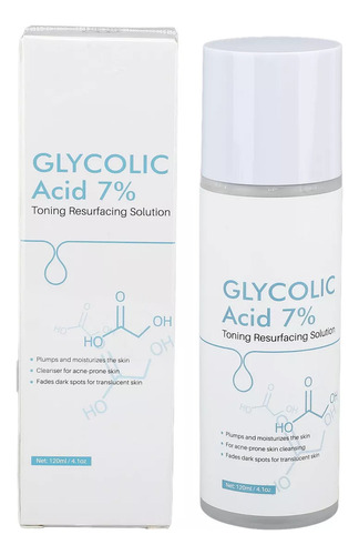 Tónico De Ácido Glicólico, 120 Ml, Hidrata Al 7% Y Reduce Lo
