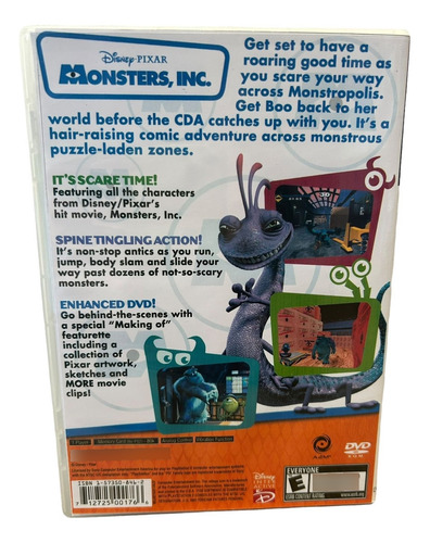 Monsters, Inc Play 2 Com Capa E Pôster Ps2
