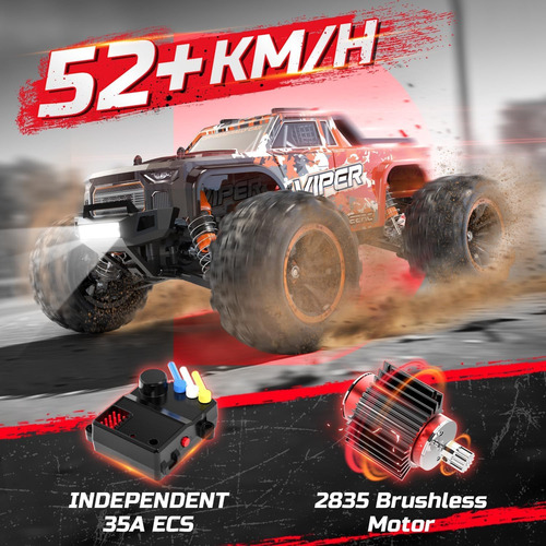Auto Rc Deerc H16r 116 52 Km/h Todoterreno 4x4 Impermeable Color Personaje