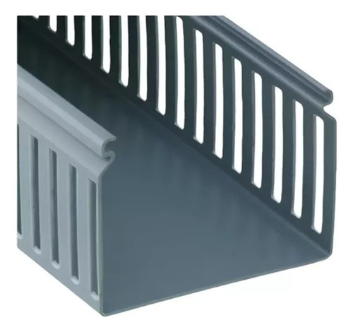 Canaleta Recorte Fechado Cinza 80x80mm 1,8 Metro - Elesys