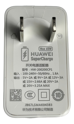 Cargador Para Laptop Huawei Usb-c 65w Nuevo Y Original 100%