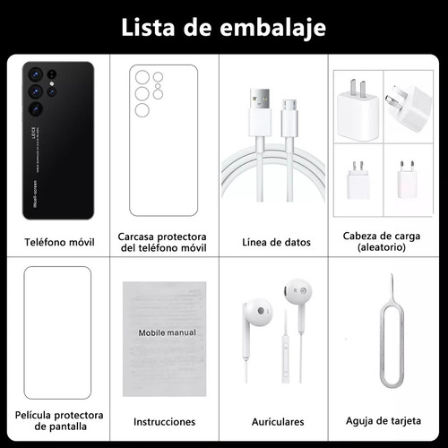 . Teléfonos Inteligentes Android Baratos S23 Ultra 6.1 En Ram1gb Y Rom8gb Verde Oscuro