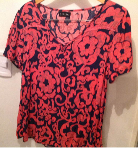Remera -camisa - Blusa Fibrana Estampada M - Oferta!!!