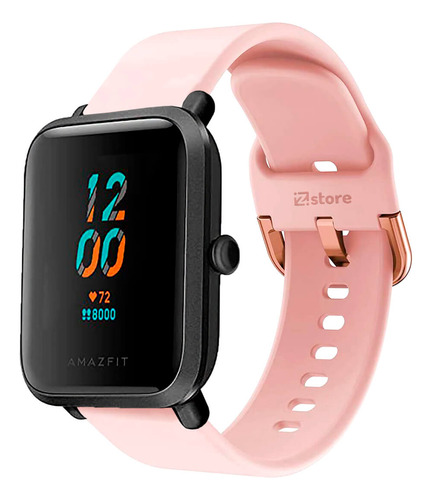 Correa Compatible Con Amazfit Bip S Rosado Hebilla 20m