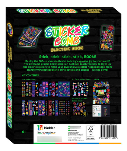 Kaleidoscope Sticker Bomb Electric Neon
