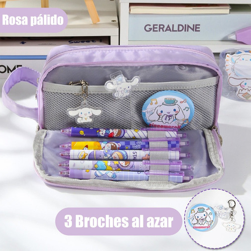 Lapiceras Papelería 3 Cierres Grande Estuche Escolar