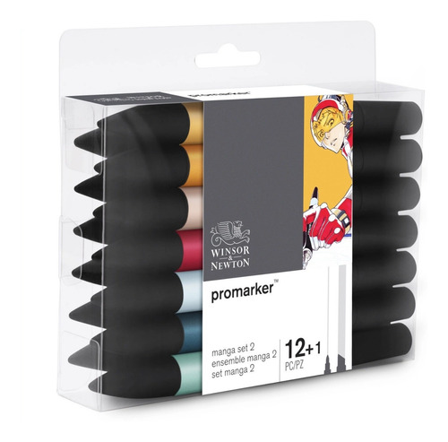 Marcadores Promarker Winsor & Newton Manga Set 2 X 12 +1 