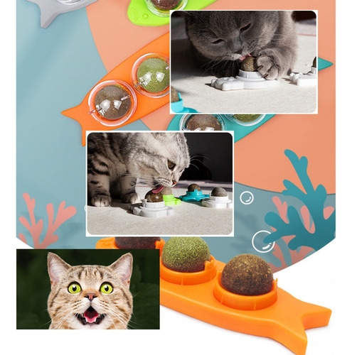 Mxsimedarby Catnip Ball,juguetes Con Hierba Gatera Incluye 3 Sabores Diferentes: Catnip, Gall Fruite Y The Fruit Of Silvervine Que Conspiran Para Despertar El Interés De Tu Gato Por Lamer Y Jugar 150g