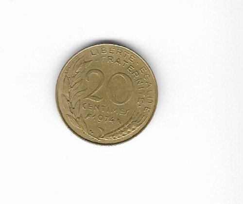 Ltc363. Moneda De 20 Centimos De Franco De 1974.