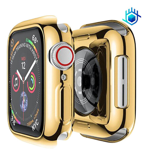 Imagen 1 de 10 de Funda Brillante Con Mica Para Apple Watch Case Hombre Mujer