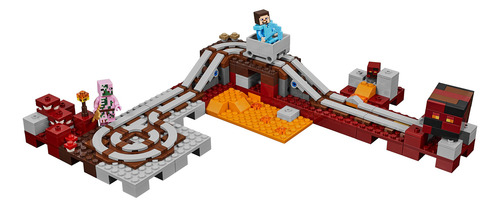 Juguete Lego Minecraft The Nether Railway 21130 Con Figuras