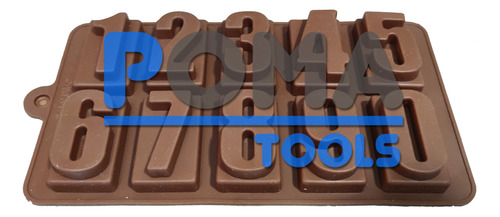 Molde Silicona Chocolate 10 Numeros 4,5 Cm Chocofrase Dsz