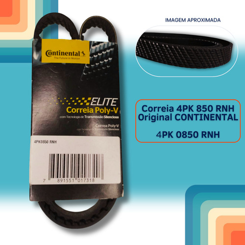 Correia Poly V 4pk 850 Rnh Continental Elite 4pk0850 Rnh