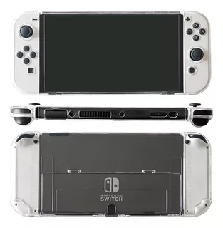 Mica Cristal Y Funda Rígida Para Nintendo Switch Oled