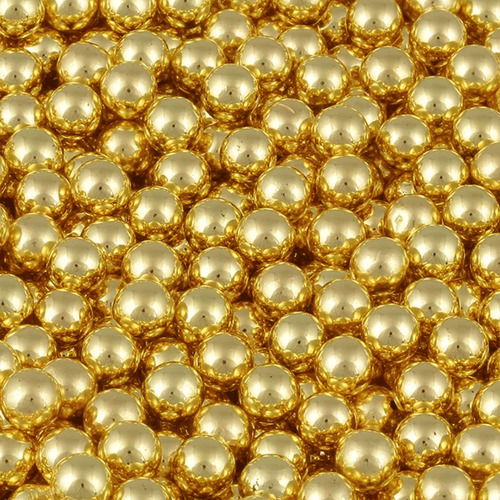 Pérola Linhas Douradas Plásticos 100% Abs Com Furo - 6mm - 1
