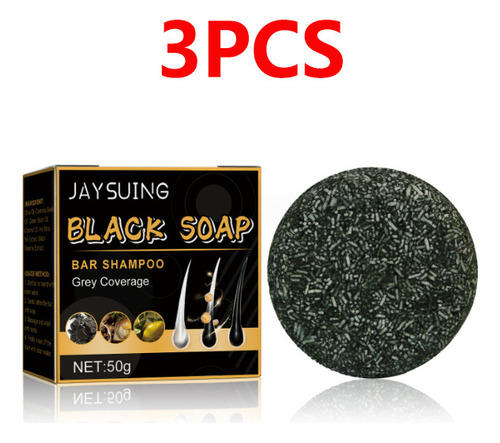 Sabão Em Barra De Shampoo Escurecedora De 3 Peças